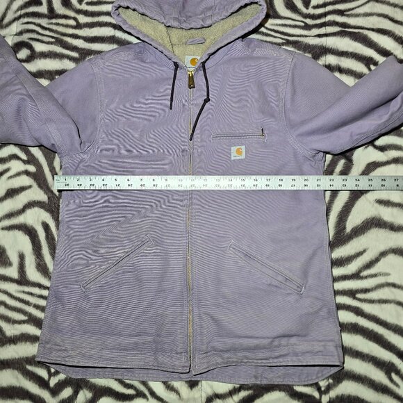 Carhartt WJ141 -563- Purple Sage insulated zip-up hoodie jacket women L lavander - Picture 9 of 10